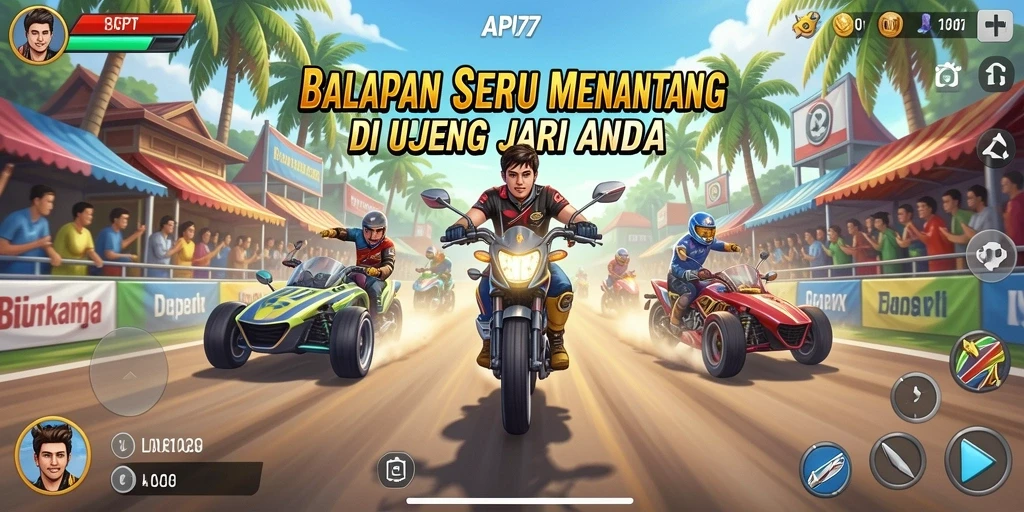 Gameplay seru API77 dengan balapan yang mendebarkan dan grafik menakjubkan.