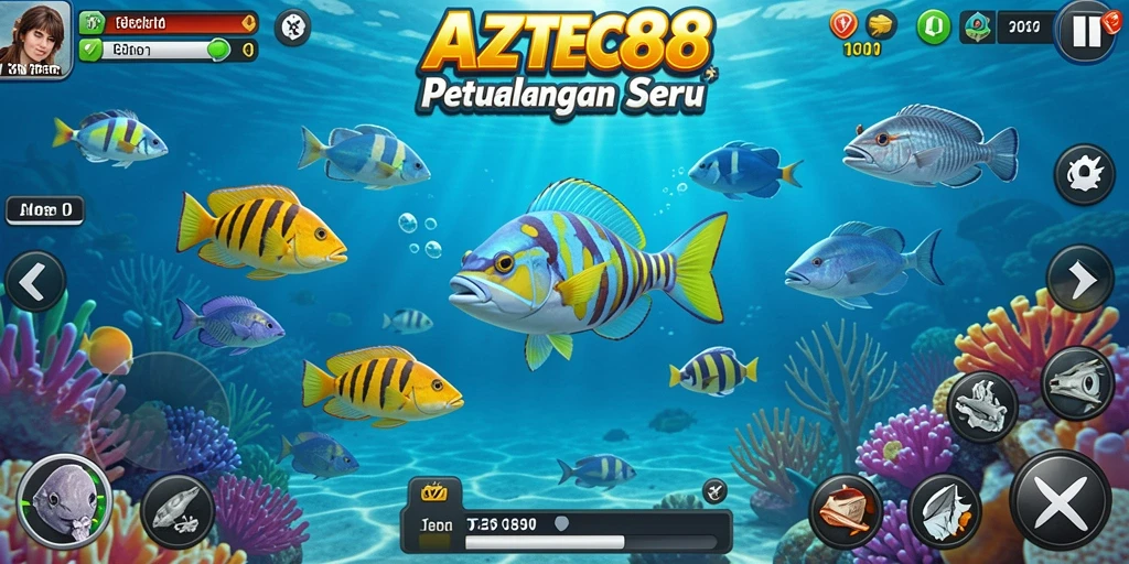 Tangkapan ikan yang seru dengan grafis menakjubkan dalam AZTEC88.