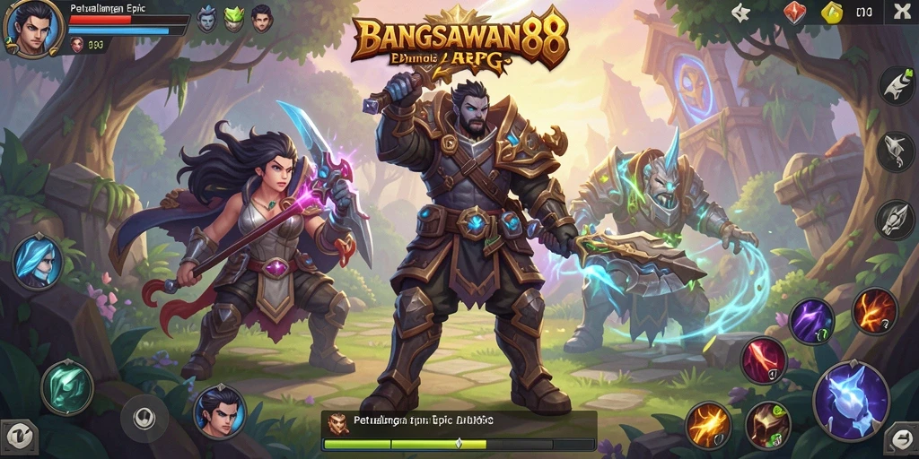 Tangkapan layar aksi luar biasa dari gameplay ARPG BANGSAWAN88.