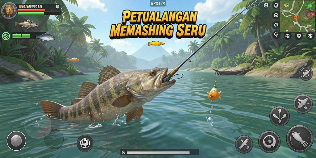 Gameplay memancing yang realistis dan menantang di BRO178.