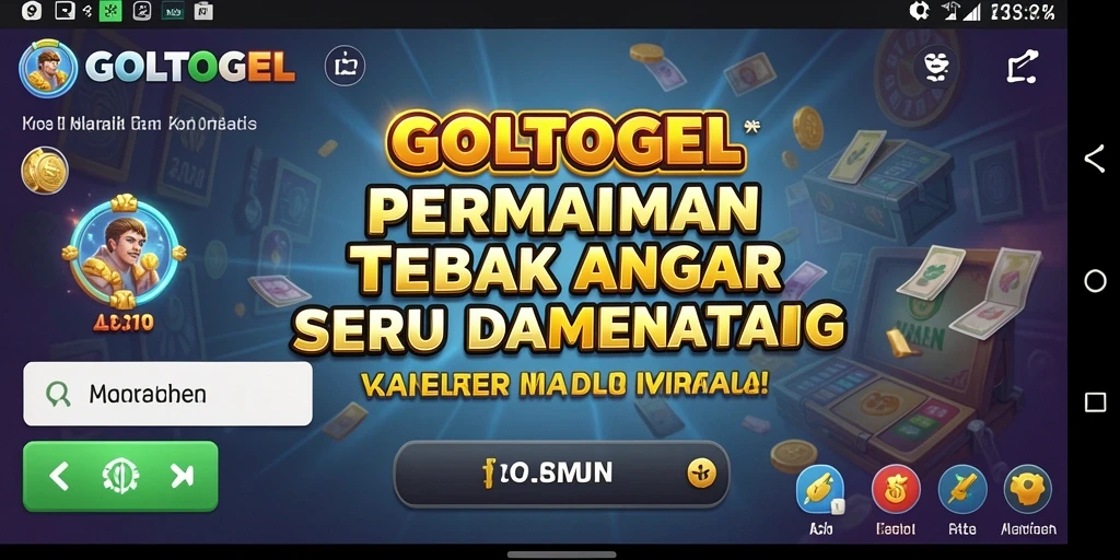 Tampilan antarmuka GOLTOGEL yang menarik dan mudah digunakan.
