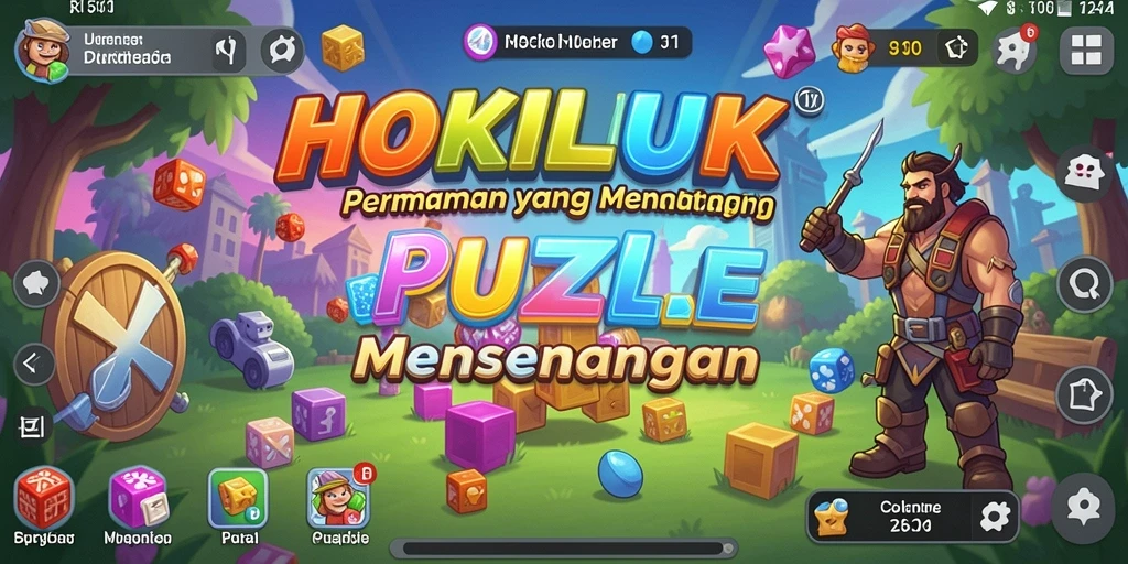 Tampilan gameplay HOKILUCK dengan teka-teki yang menantang.