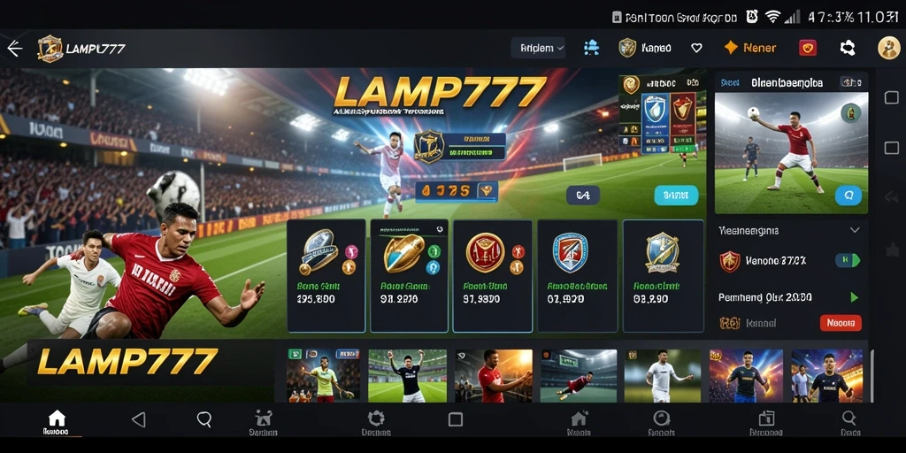 Tampilan interface utama LAMPU777 untuk taruhan olahraga yang seru.