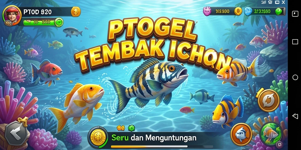Tampilan gameplay Tembak Ikan PTTOGEL yang dinamis dan seru.