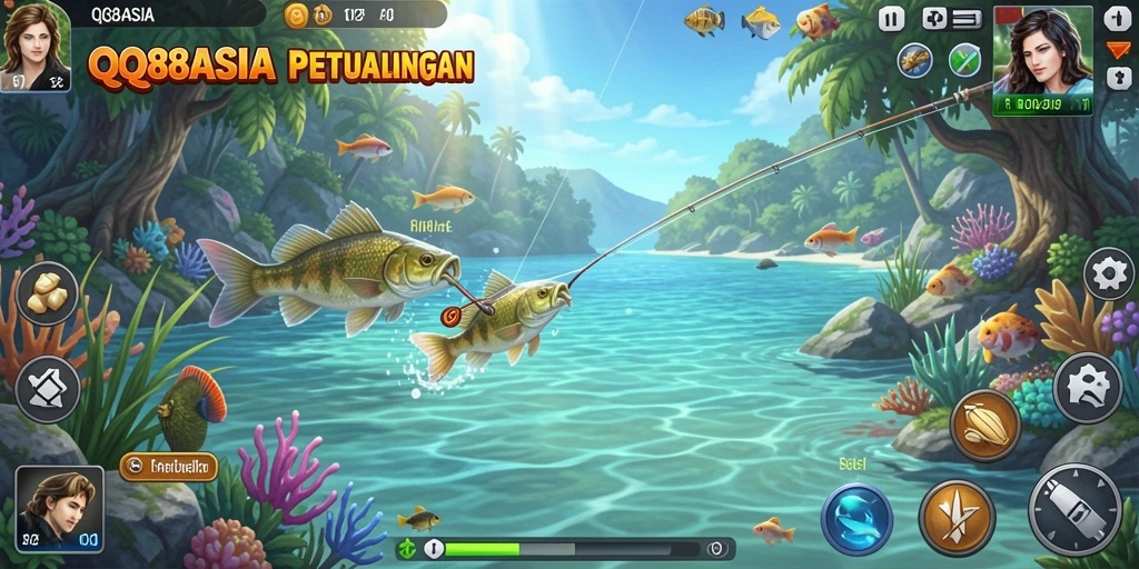 Tangkapan ikan yang spektakuler dalam gameplay QQ88ASIA.