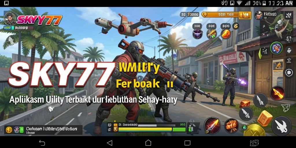 Tampilan antarmuka aplikasi SKY77 yang intuitif dan menarik.