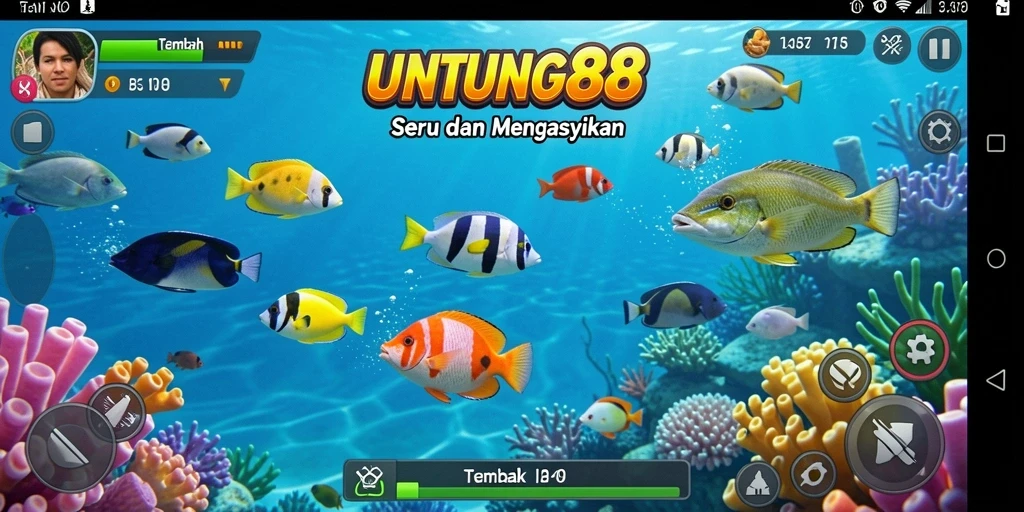 Screenshot UNTUNG88 menampilkan aksi seru gameplay Tembak Ikan.