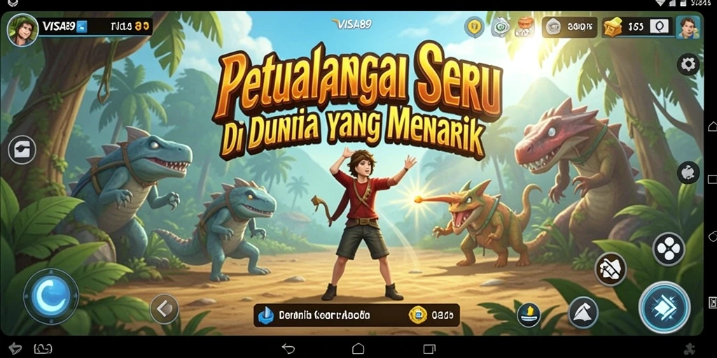 Screenshot utama VISA89 menampilkan gameplay petualangan yang menarik dan penuh aksi.